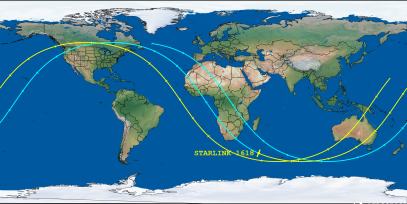 STARLINK-1618 (ID 46125) Reentry Prediction Image