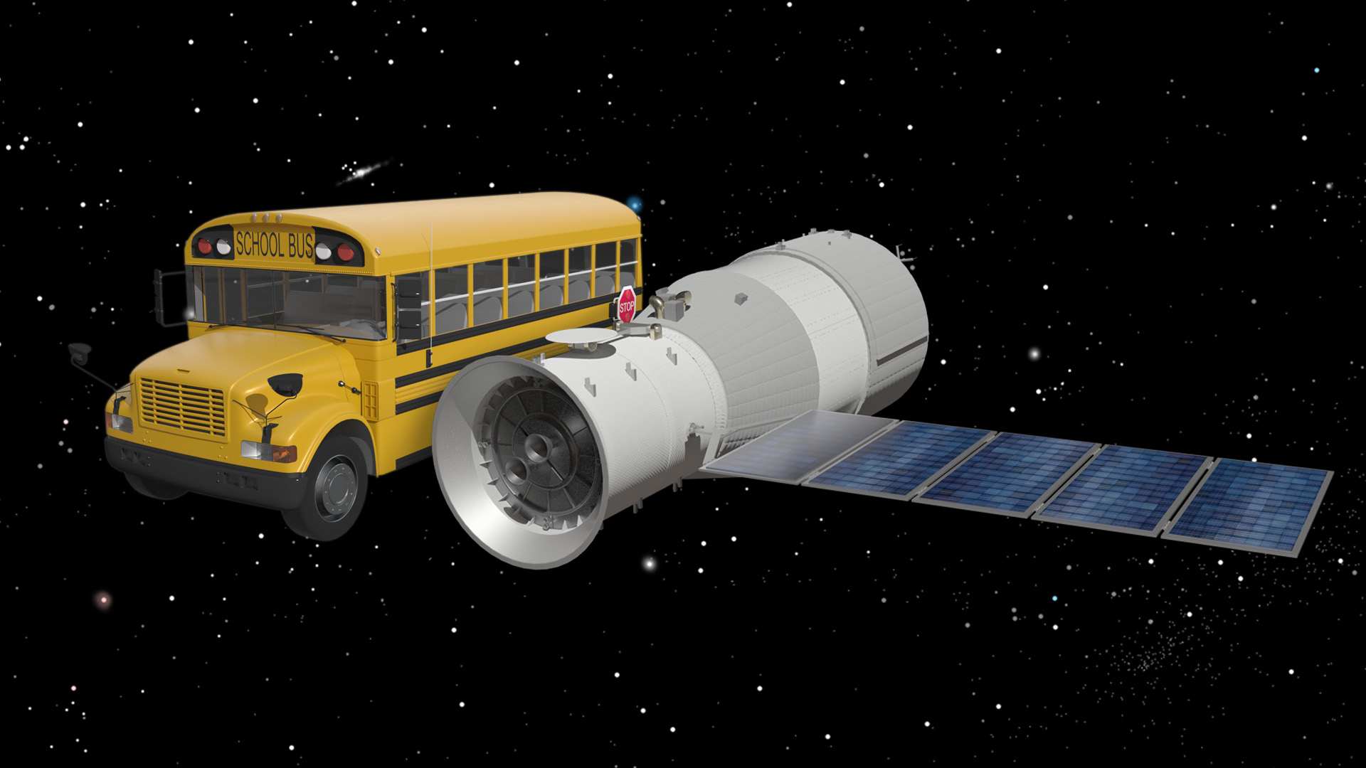 Tiangong & school bus