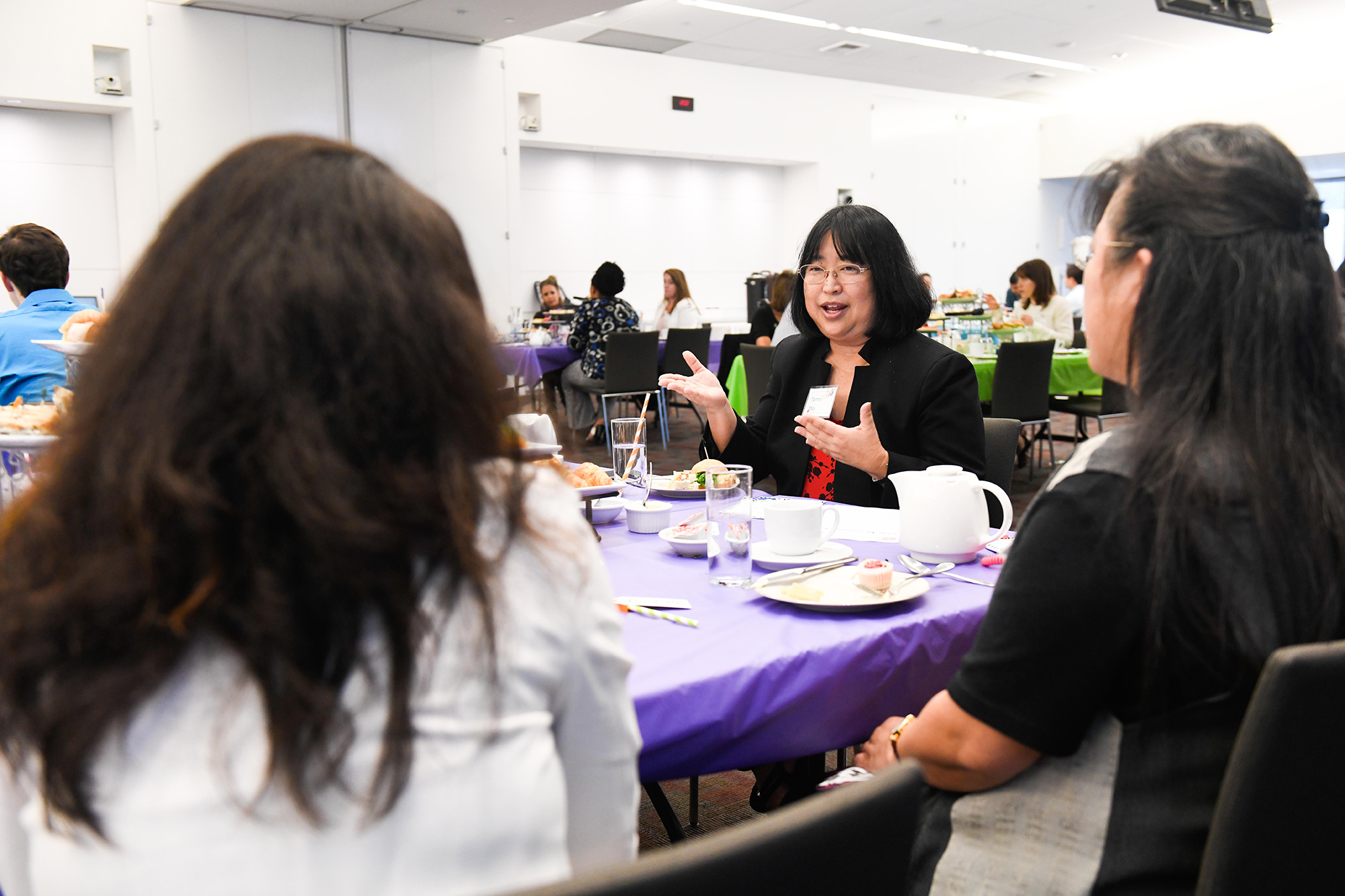 Dr. Tammy Choy talks to AWC members