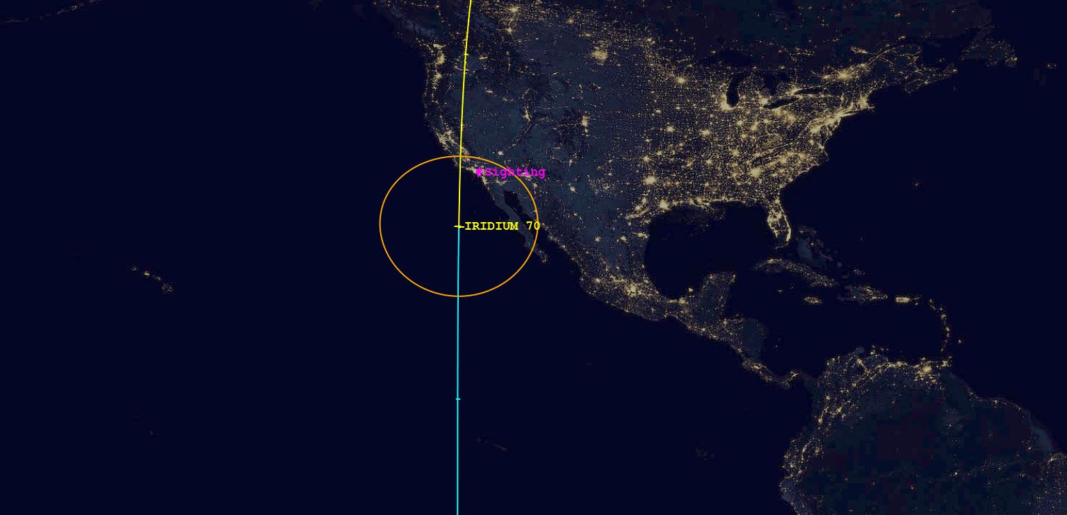 Iridium 70 (ID 25342) Sighting Image
