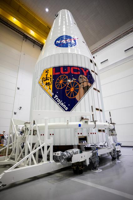 Lucy spacecraft encapsulated