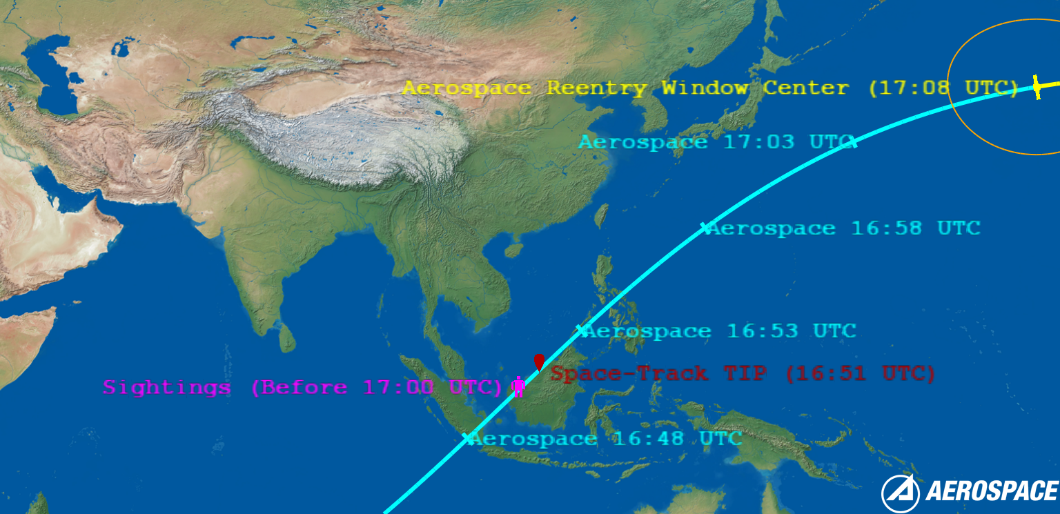 CZ-5B R/B (ID 53240) Reentry Sighting Image