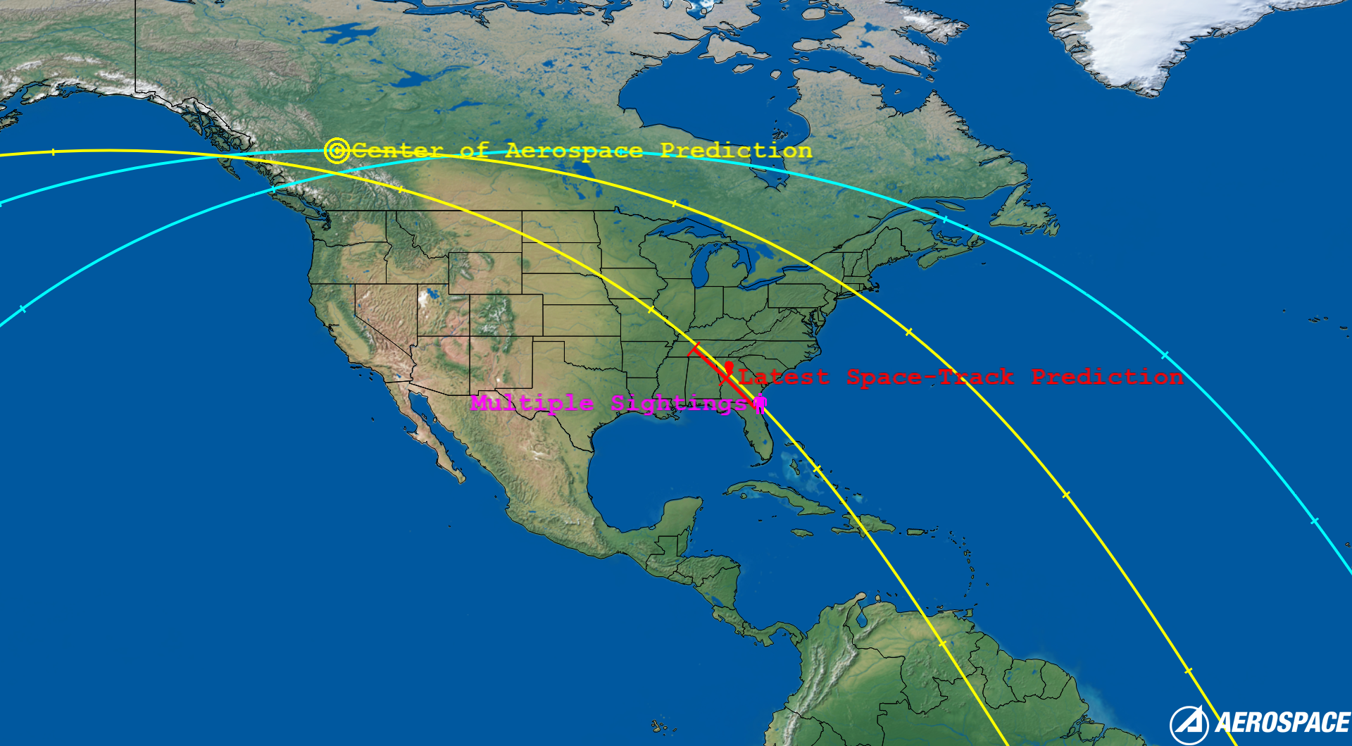 CZ-3B R/B (ID 44867) Reentry Sighting Image