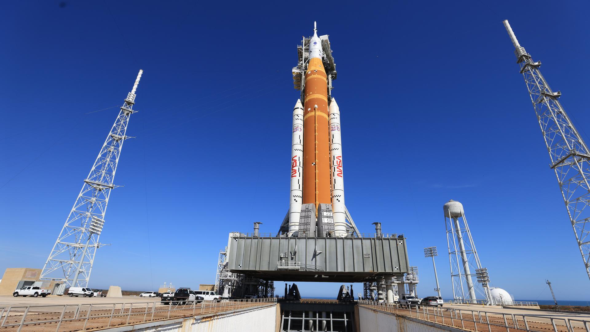 Artemis II on launch pad