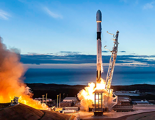 Launch of Falcon 9 rocket with GPS III aboard