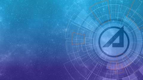 Generic space picture with aerospace logo mark