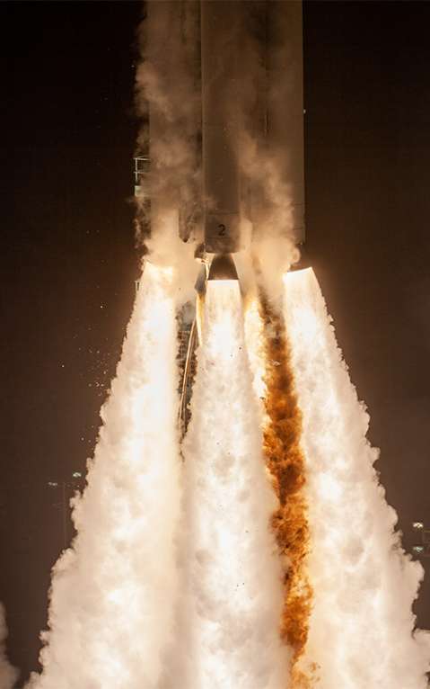 Delta II launch fire image
