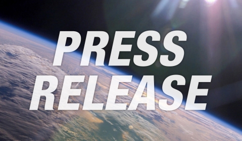 Image of earth from space with words Press Release
