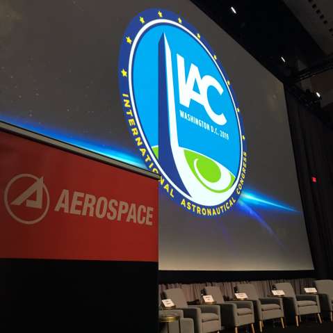 Aerospace and IAC logos at IAC