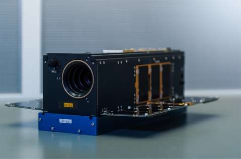 AeroCube-15 CubeSat in the lab prior to launch integration