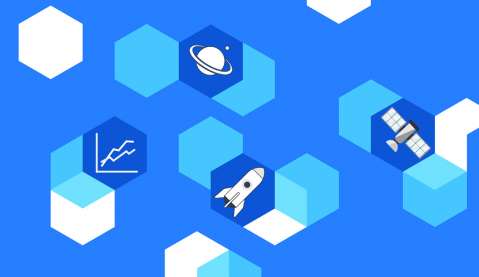 Space graphics collage