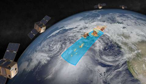 space debris entering atmosphere