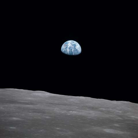 Earth rise as seen from Moon