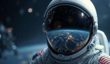 Astronaut over Earth