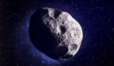 Asteroid in space 
