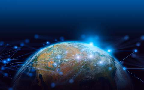 Earth and network of internet satellites for telecom