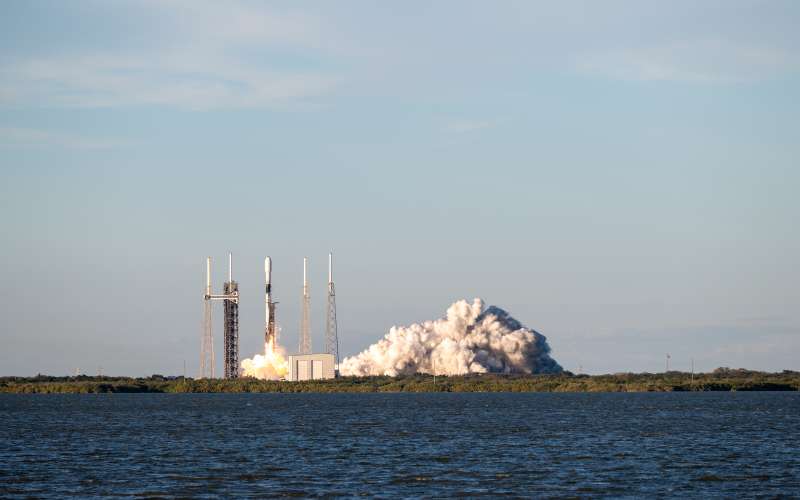 USSF-124 launching from the ground.