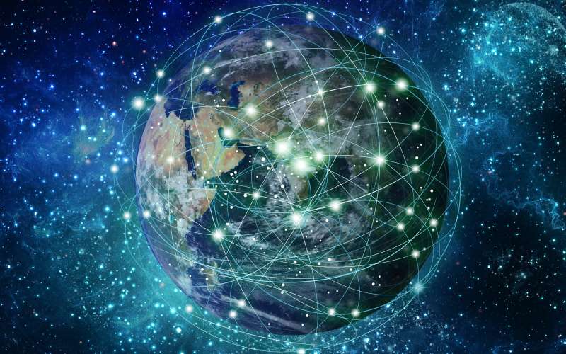 Satellites connecting in orbit