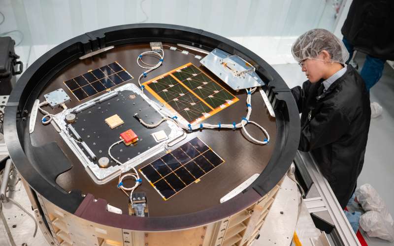 DiskSat in preparation for packaging