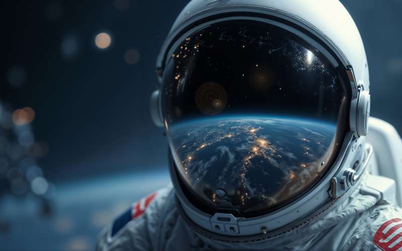 Astronaut over Earth