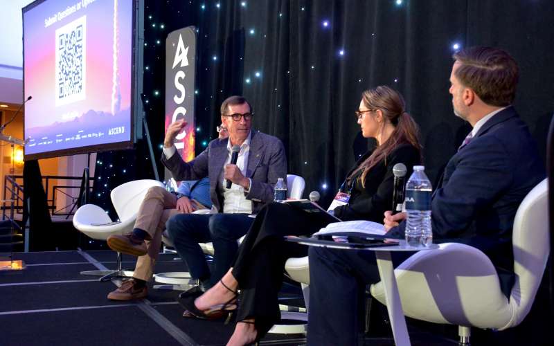 Jamie Morin leads a panel at ASCEND 2026