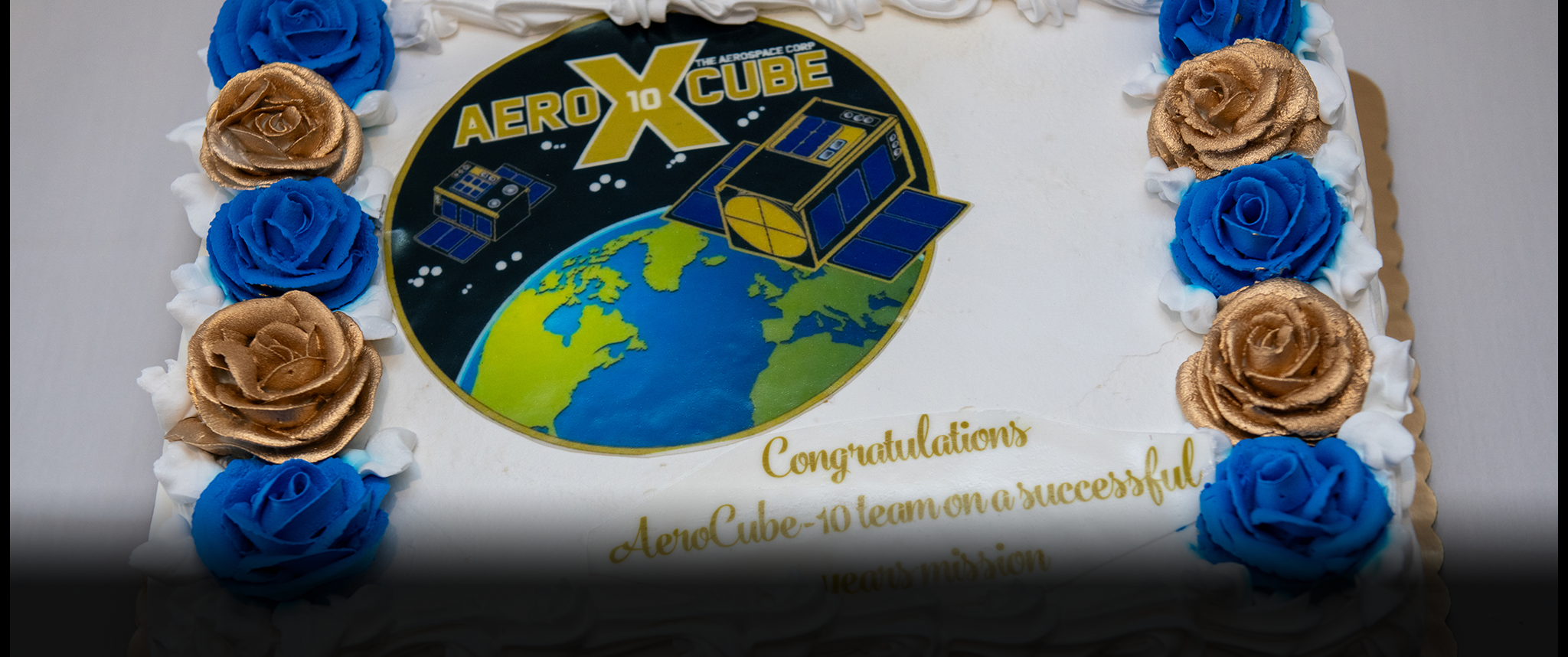 Aerospace celebrated the successful four-year mission of AeroCube-10, packed with space experiments and technology demonstrations, including atmospheric probes, solar cell longevity tests, and a water thruster.