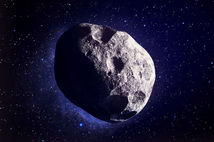 Asteroid in space