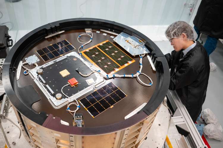 DiskSat in preparation for packaging