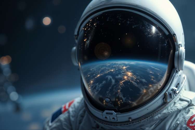Astronaut over Earth