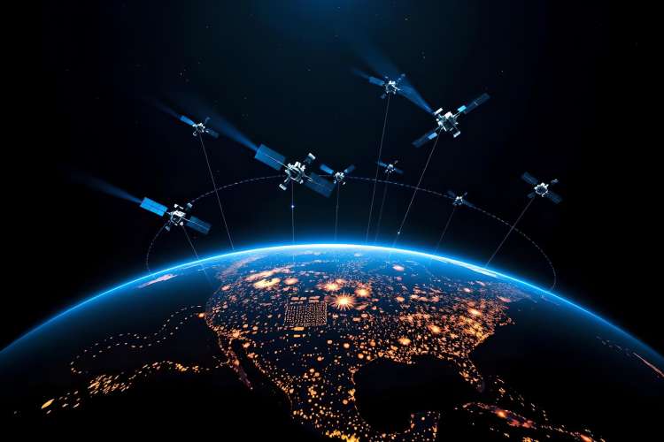 Satellites over Earth