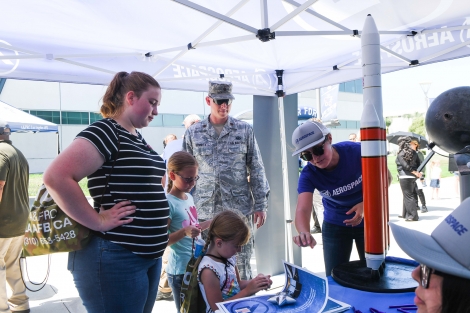 At Los Angeles Air Force Base’s Open House, Aerospace’s booth showed children how fun and invigorating STEM can be.