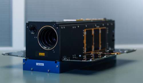 AeroCube-15 CubeSat in the lab prior to launch integration