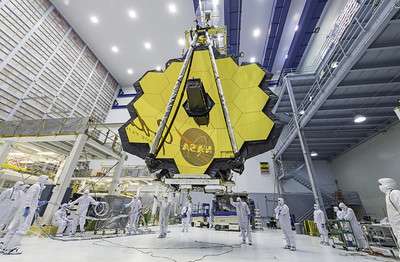 James Webb Space Telescope Mirror Seen in Full Bloom