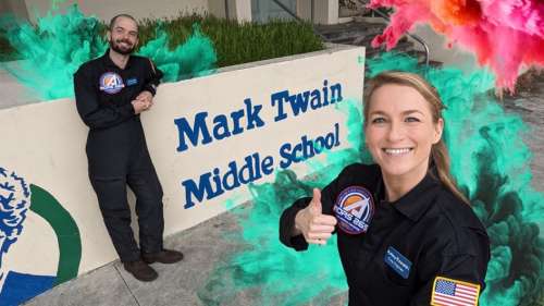 Aerospace team at Mark Twain Middle School.