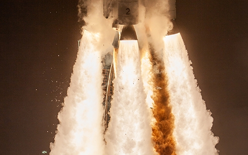 Delta II launch  fire image
