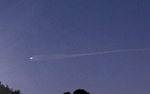Delta II last flight as seen at Aerospace image