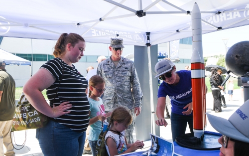 At Los Angeles Air Force Base’s Open House, Aerospace’s booth showed children how fun and invigorating STEM can be.