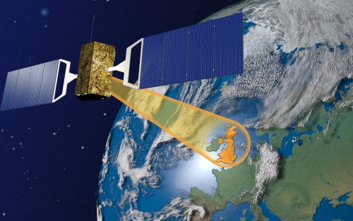 Satellite highlighting the U.K.