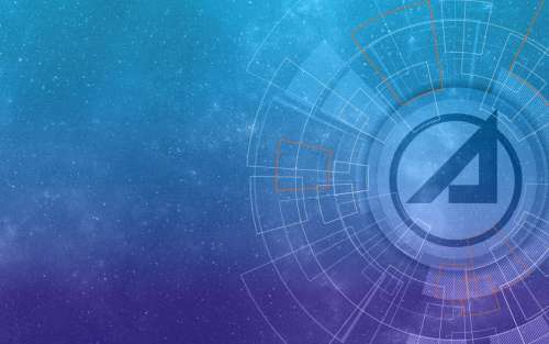 Aerospace logo with blue background