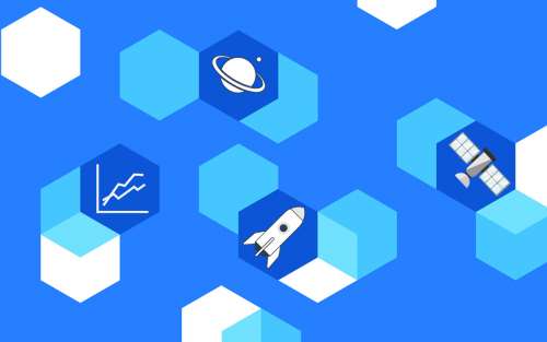 Space graphics collage