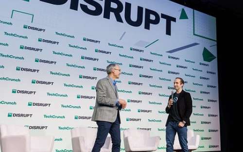 Steve Isakowitz and space pitch competition winner Brian Manning, CEO of Xona Space Systems at TechCrunch Disrupt 2024