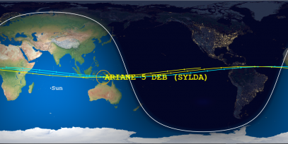ARIANE 5 DEBRIS SYLDA (ID 40274) Reentry Prediction Image
