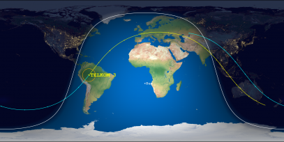 Telkom 3 (ID 38744) Reentry Prediction Image