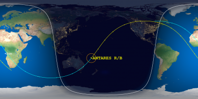 Antares Rocket Body (ID 47690) Reentry Prediction Image