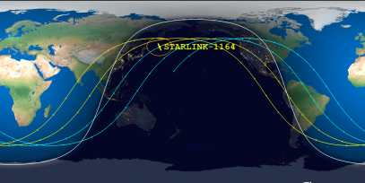 STARLINK-1164 (ID 45070) Reentry Prediction Image