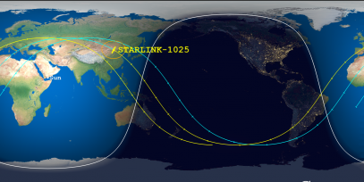 STARLINK-1025 (ID 44730) Reentry Prediction Image