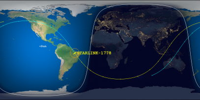 STARLINK-1778 (ID 46683) Reentry Prediction Image