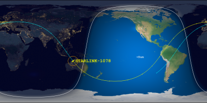 STARLINK-1078 (ID 44936) Reentry Prediction Image