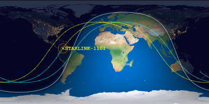 STARLINK-1101 (ID 44919) Reentry Prediction Image
