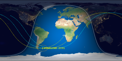 STARLINK-2091 (ID 47678) Reentry Prediction Image